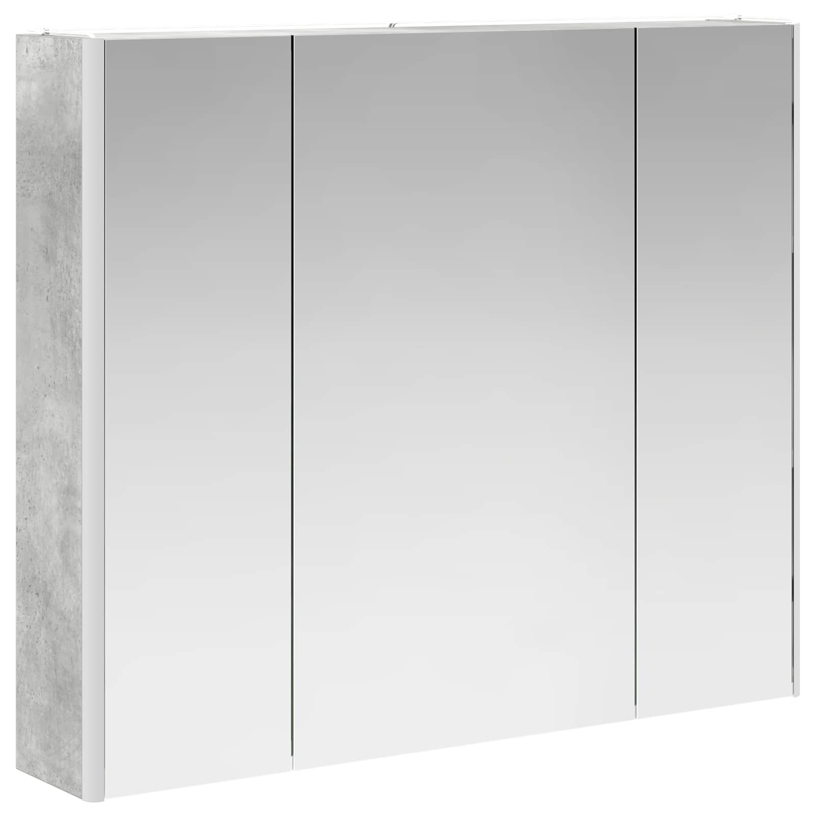 vidaXL Szafka z lustrem do łazienki Betonowy szary 83,5 x 15,5 x 70 cm