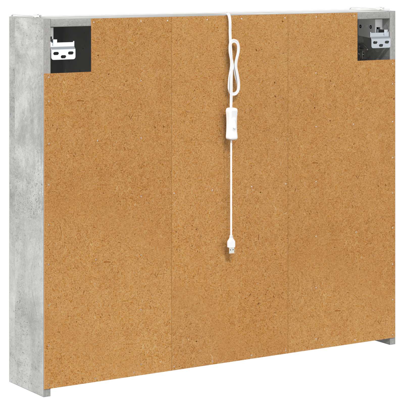 vidaXL Szafka z lustrem do łazienki Betonowy szary 83,5 x 15,5 x 70 cm