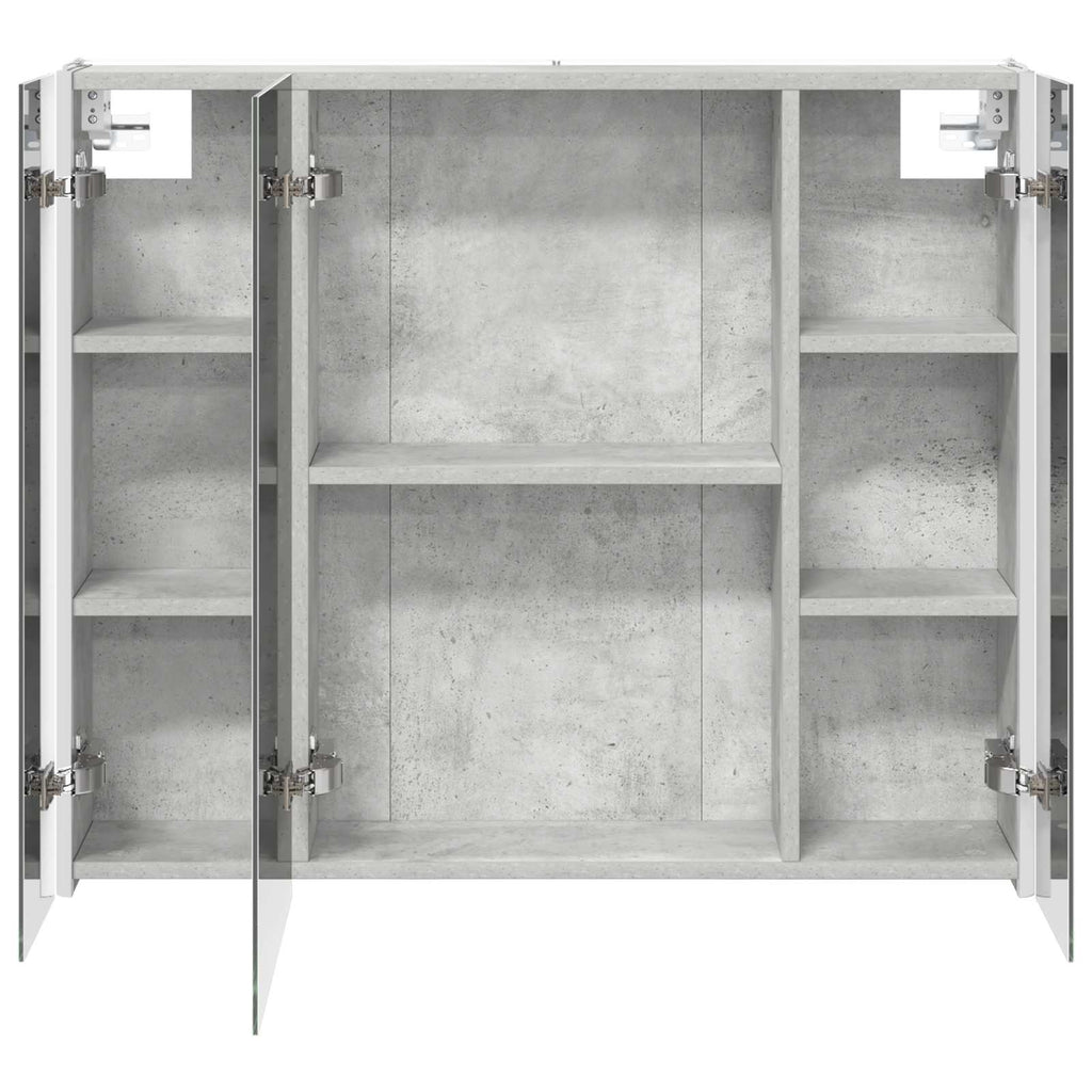 vidaXL Szafka z lustrem do łazienki Betonowy szary 83,5 x 15,5 x 70 cm