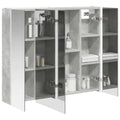 vidaXL Szafka z lustrem do łazienki Betonowy szary 83,5 x 15,5 x 70 cm
