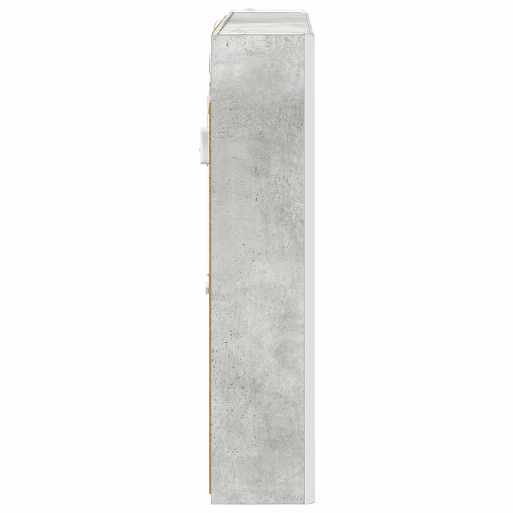 vidaXL Szafka z lustrem do łazienki Betonowy szary 83,5 x 15,5 x 70 cm
