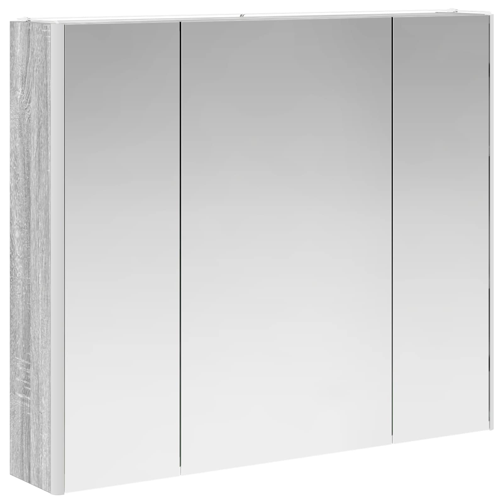 vidaXL Szafka z lustrem do łazienki Szary Sonoma 83,5 x 15,5 x 70 cm