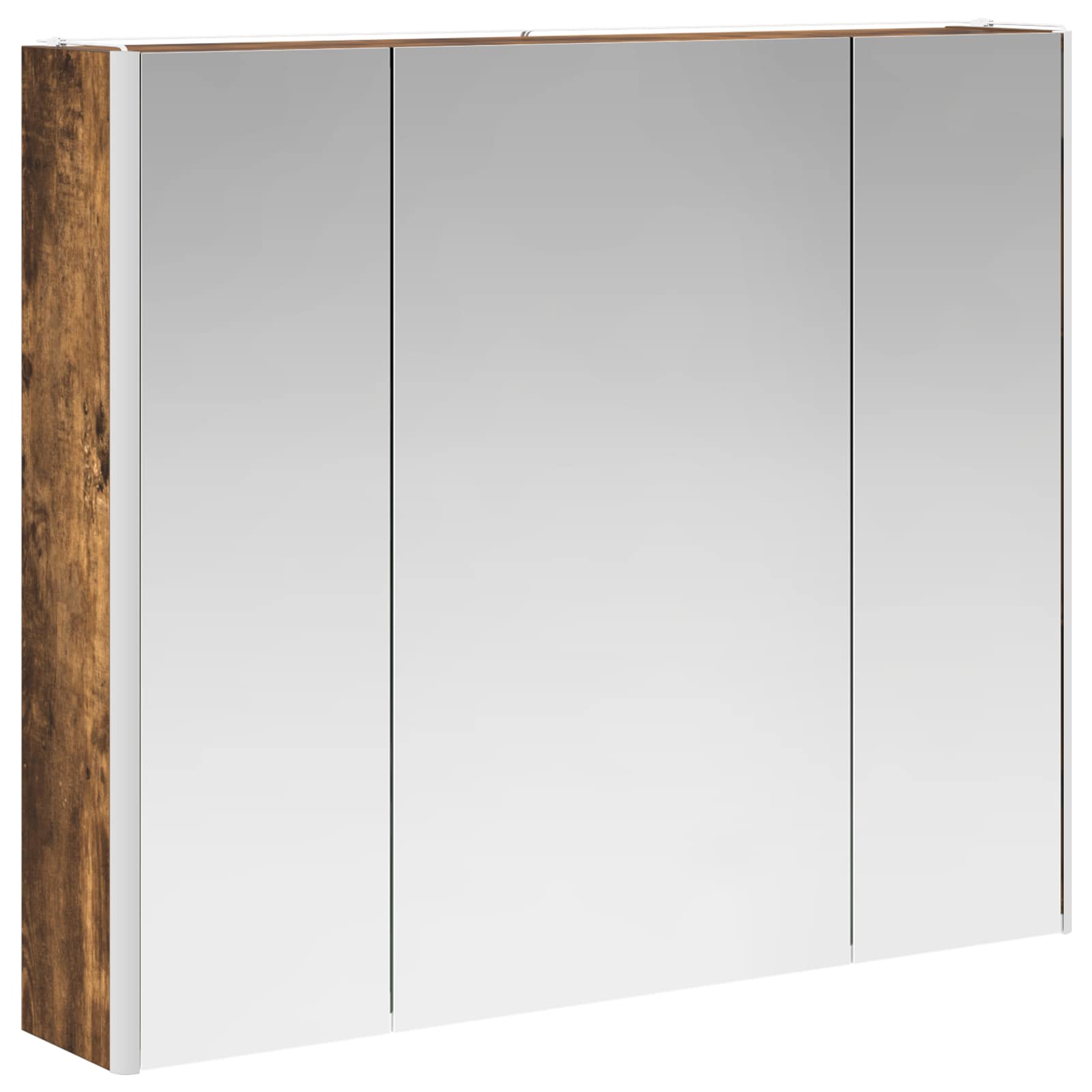 vidaXL Szafka z lustrem do łazienki Stare drewno 83,5 x 15,5 x 70 cm
