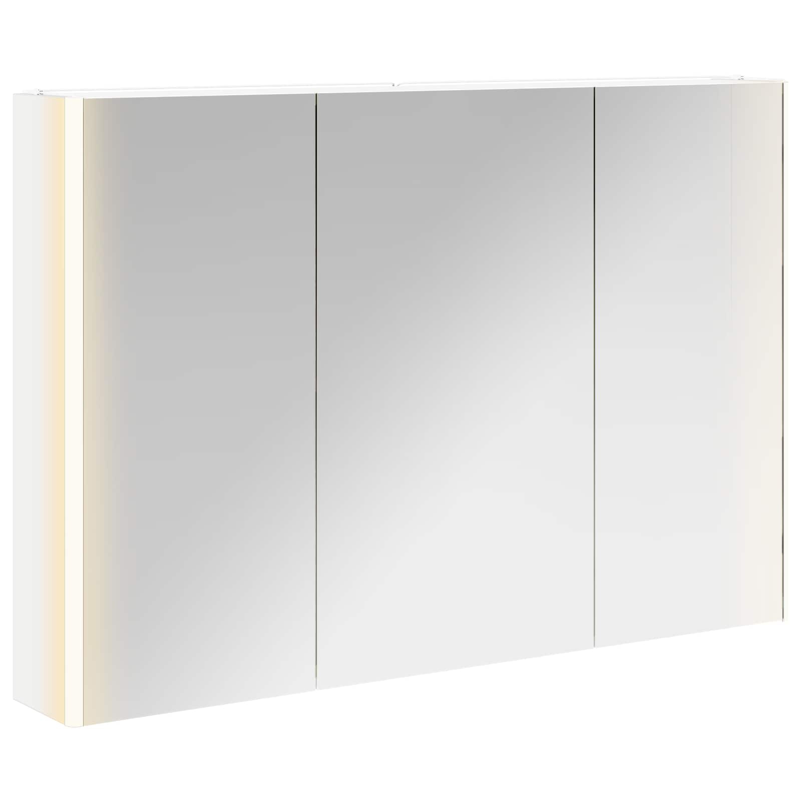 vidaXL Szafka z lustrem do łazienki Biały 103,5 x 15,5 x 70 cm