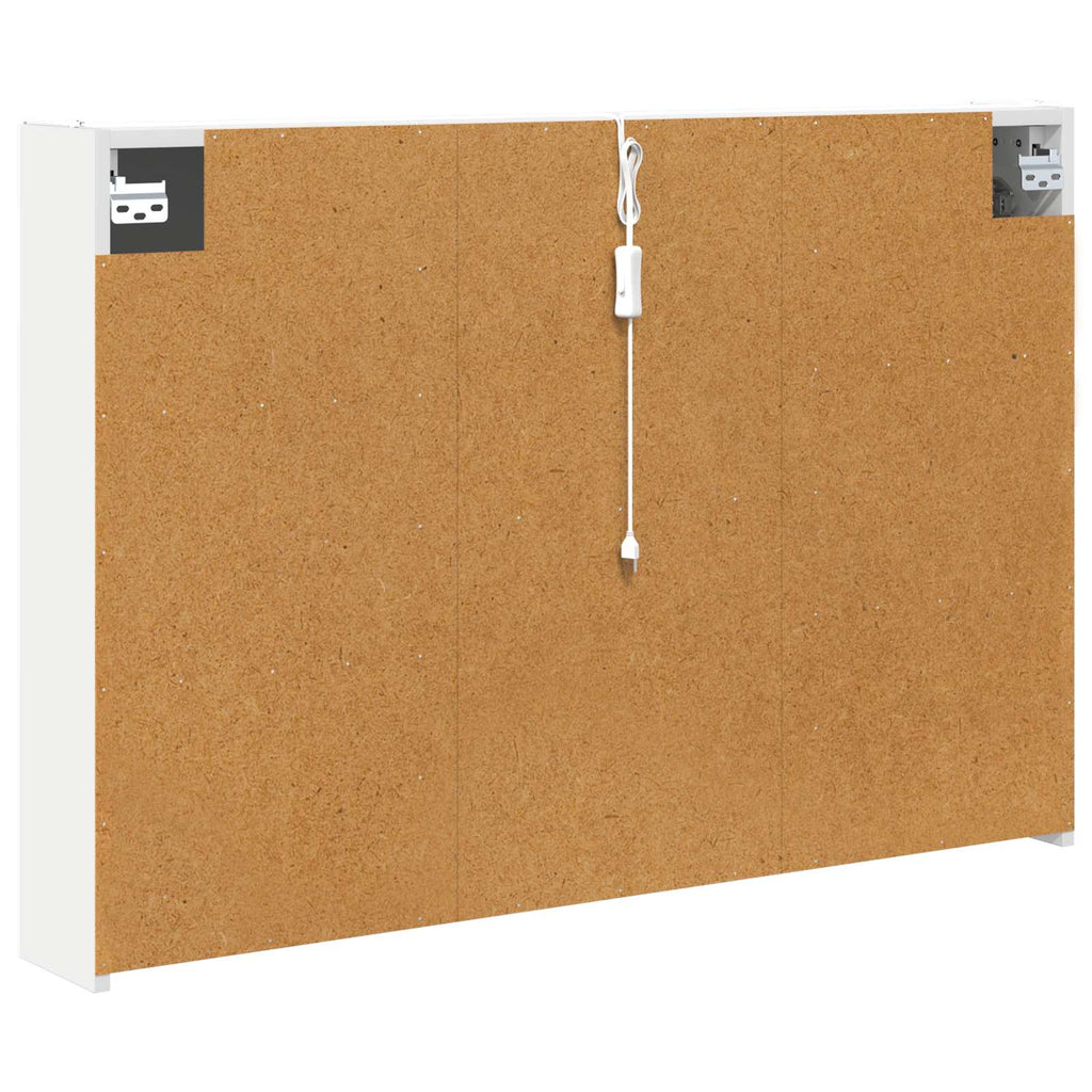 vidaXL Szafka z lustrem do łazienki Biały 103,5 x 15,5 x 70 cm
