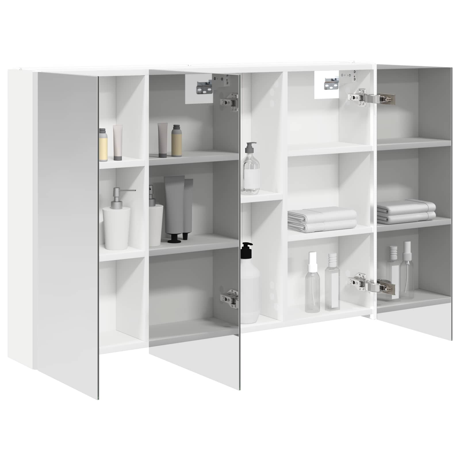 vidaXL Szafka z lustrem do łazienki Biały 103,5 x 15,5 x 70 cm