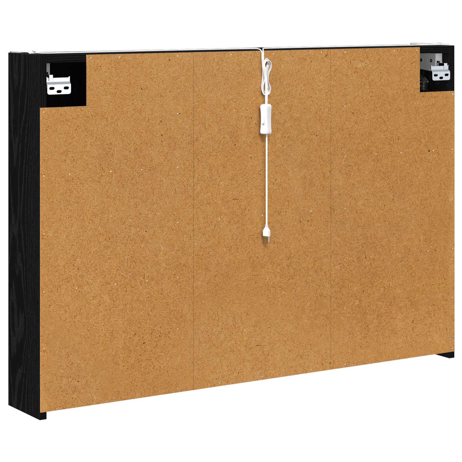 vidaXL Szafka z lustrem do łazienki Czarny Dąb 103,5 x 15,5 x 70 cm
