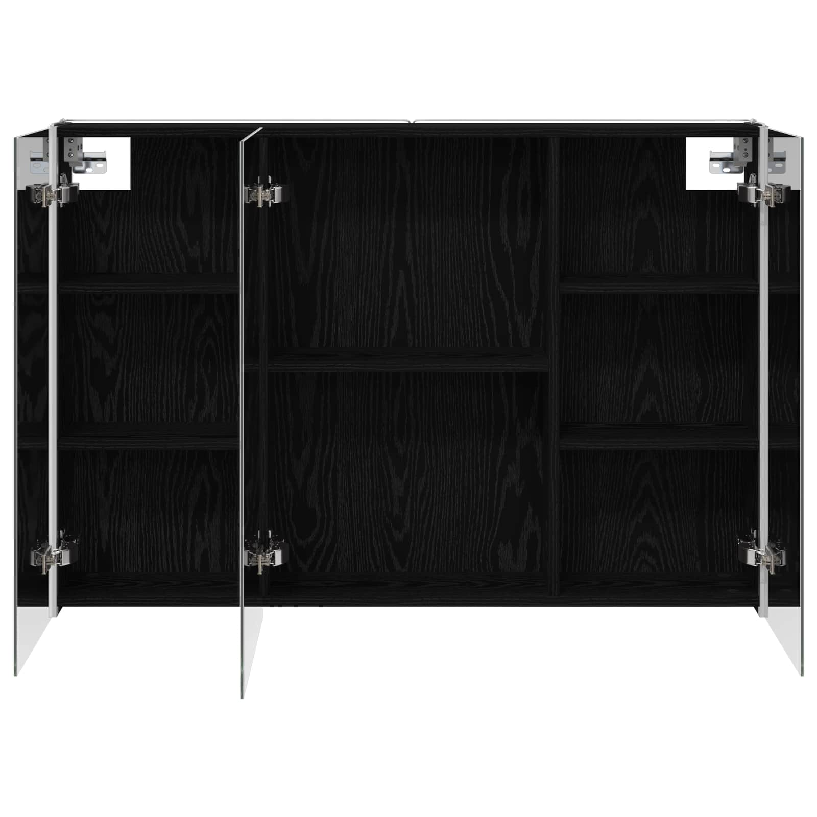 vidaXL Szafka z lustrem do łazienki Czarny Dąb 103,5 x 15,5 x 70 cm