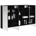 vidaXL Szafka z lustrem do łazienki Czarny Dąb 103,5 x 15,5 x 70 cm