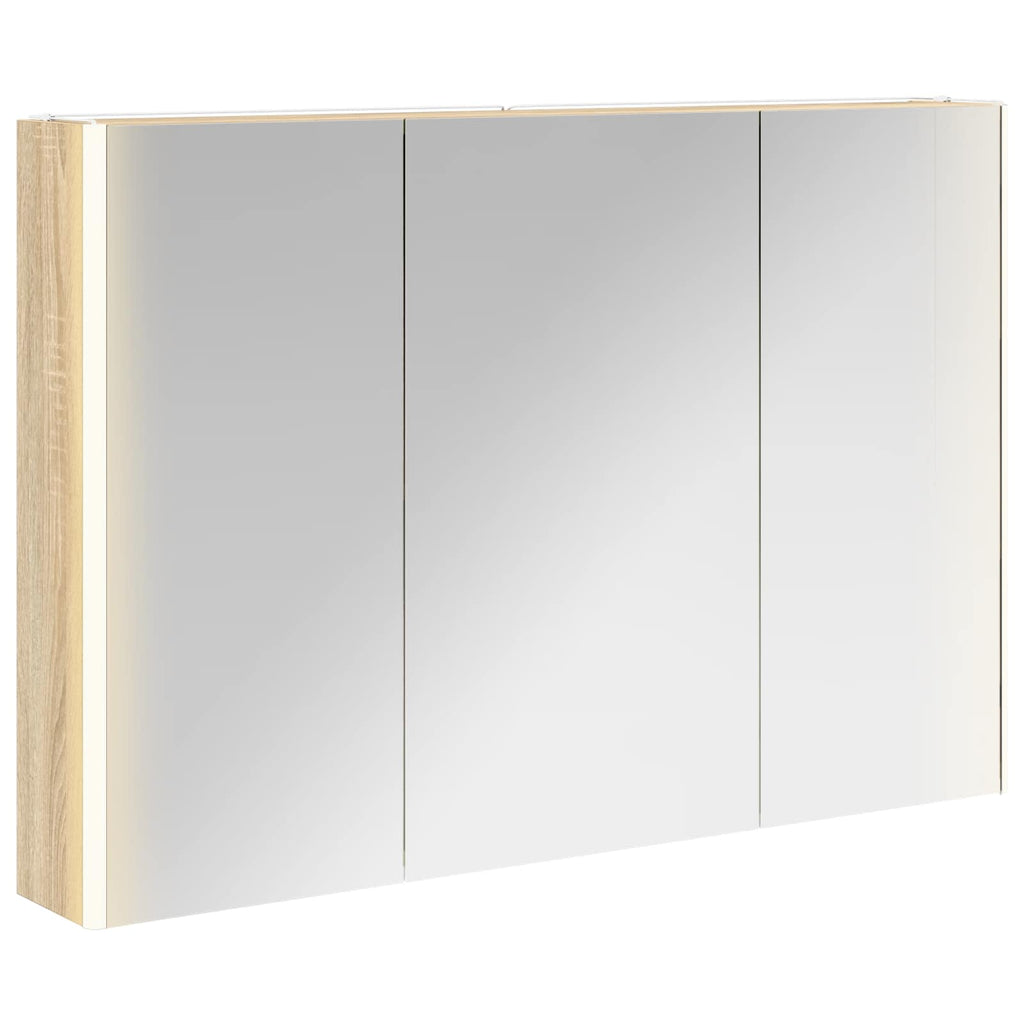 vidaXL Szafka z lustrem do łazienki Dąb Sonoma 103,5 x 15,5 x 70 cm