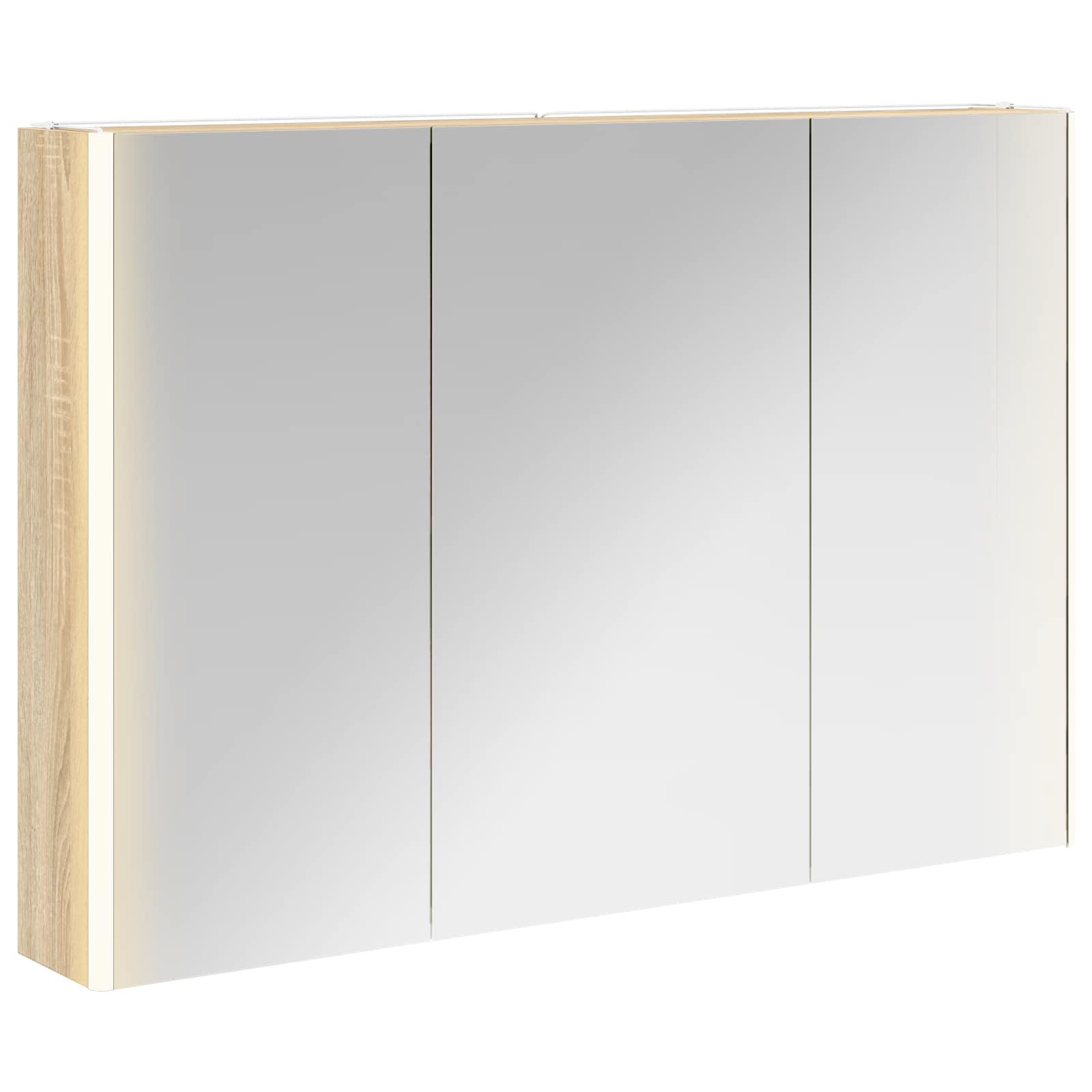 vidaXL Szafka z lustrem do łazienki Dąb Sonoma 103,5 x 15,5 x 70 cm