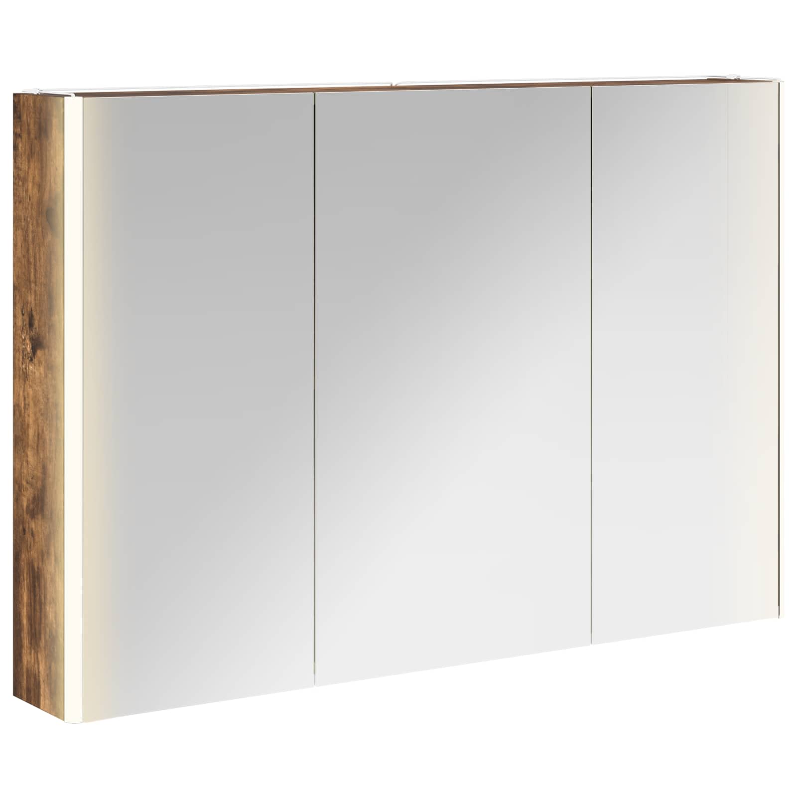 vidaXL Szafka z lustrem do łazienki Dąb wędzony 103,5 x 15,5 x 70 cm