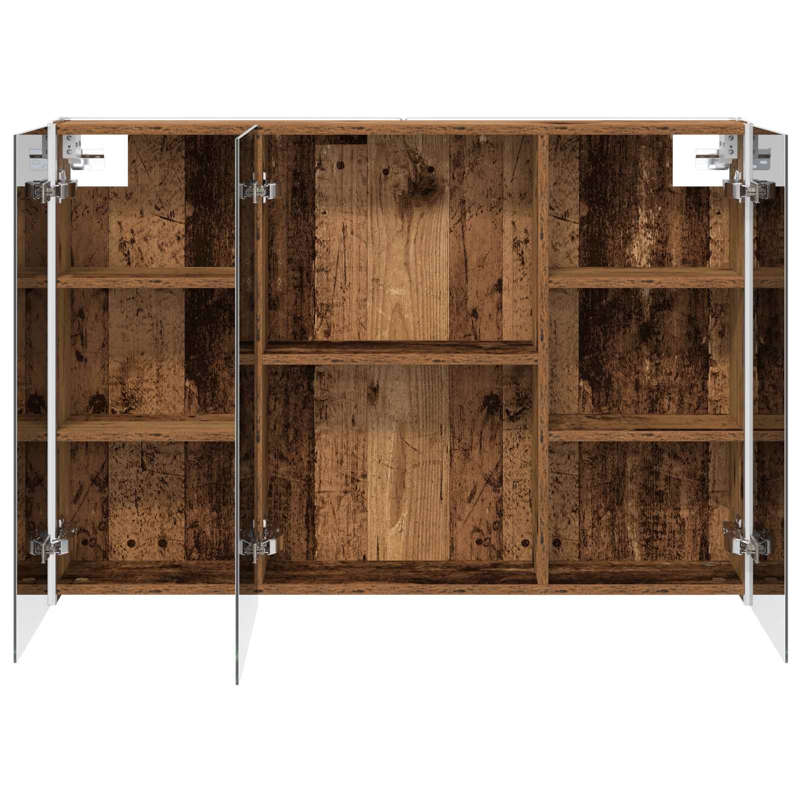 vidaXL Szafka z lustrem do łazienki Stare drewno 103,5 x 15,5 x 70 cm