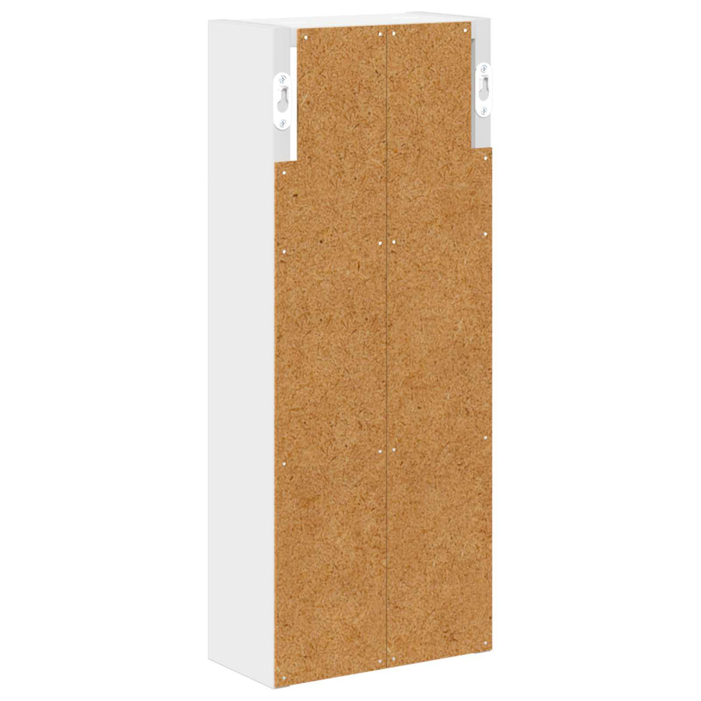 vidaXL Szafka ścienna łazienkowa z półką Biały 20 x 10 x 50 cm