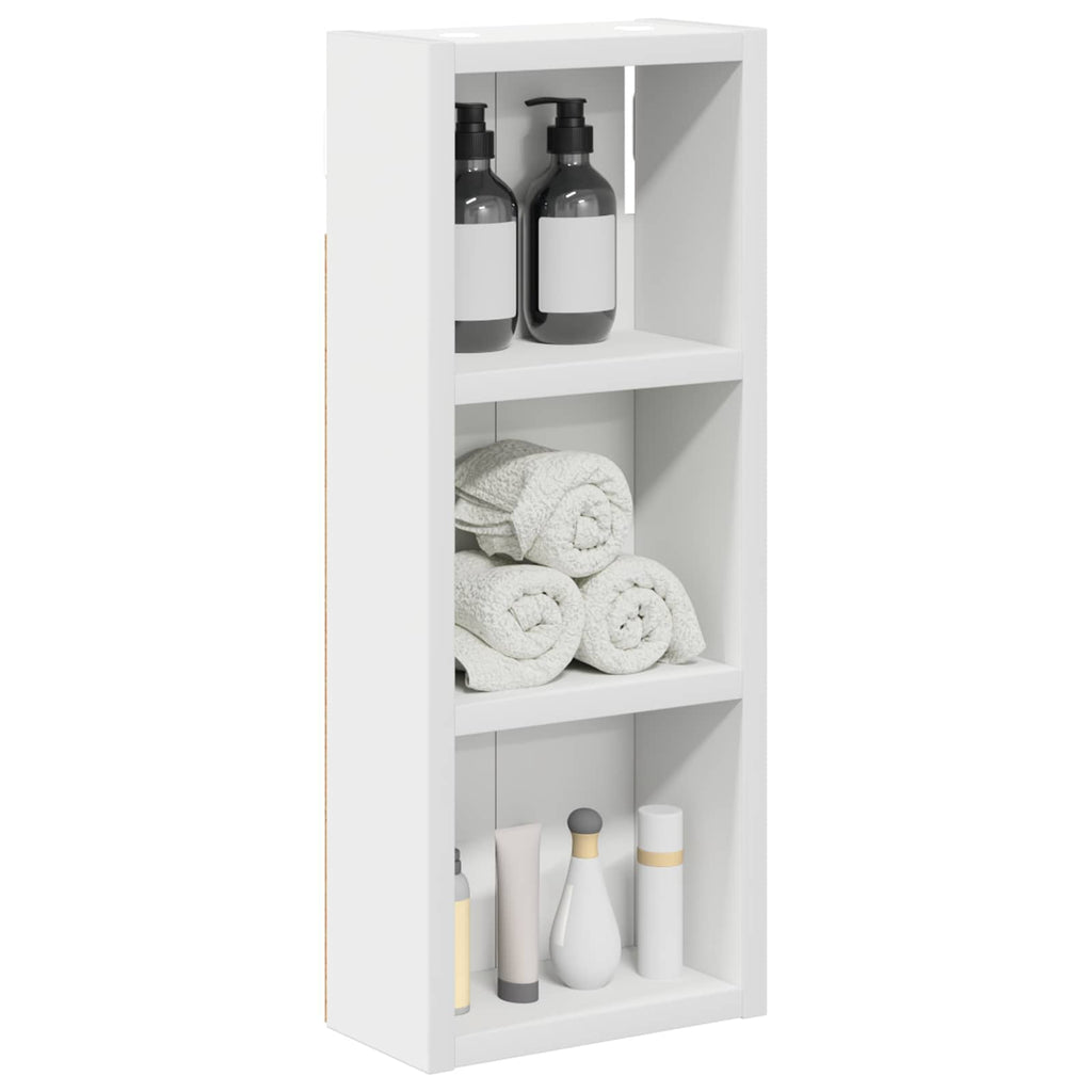 vidaXL Szafka ścienna łazienkowa z półką Biały 20 x 10 x 50 cm
