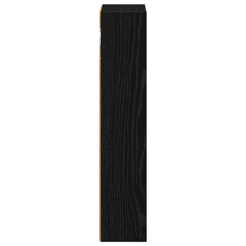 vidaXL Szafka ścienna łazienkowa z półką Czarny Dąb 20 x 10 x 50 cm