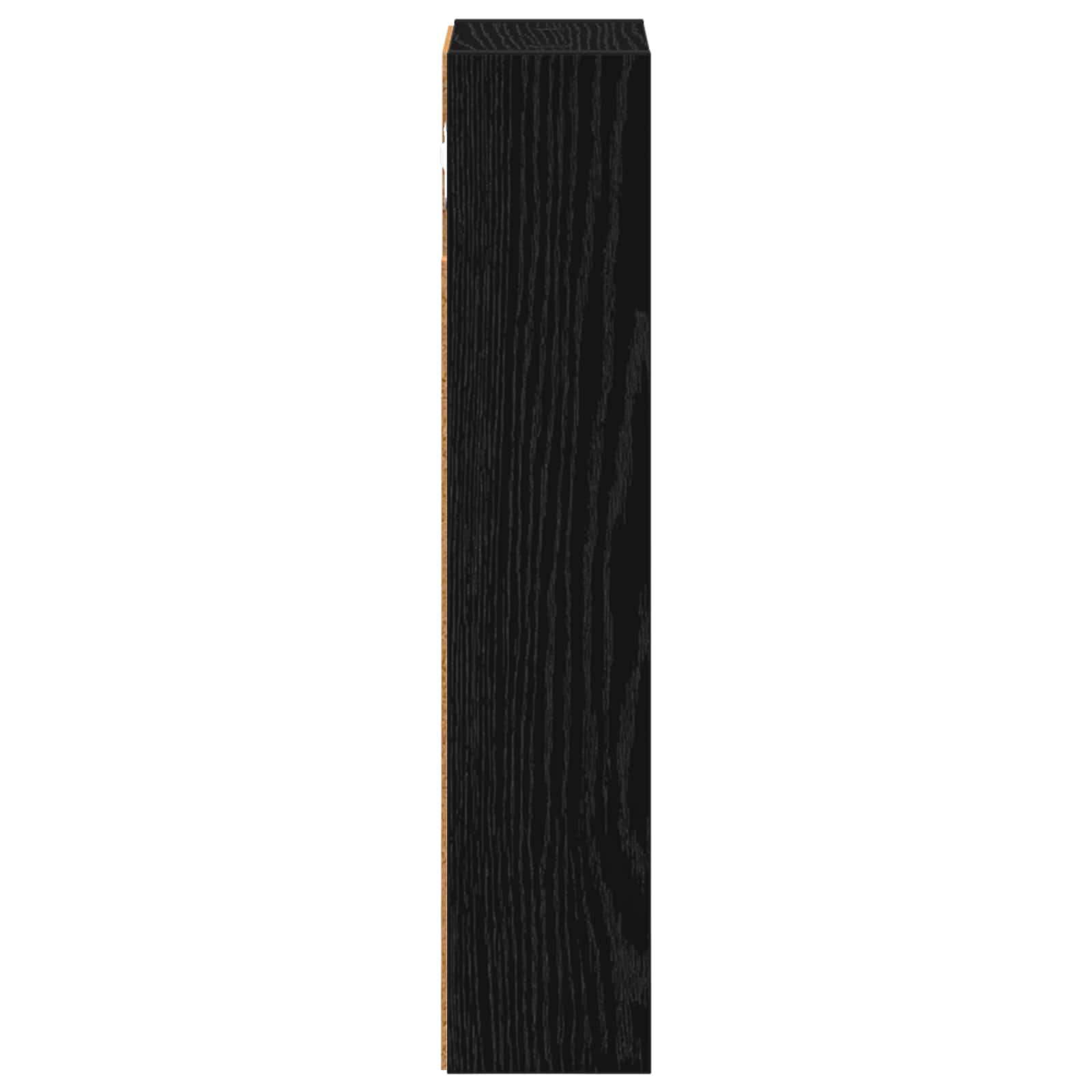 vidaXL Szafka ścienna łazienkowa z półką Czarny Dąb 20 x 10 x 50 cm