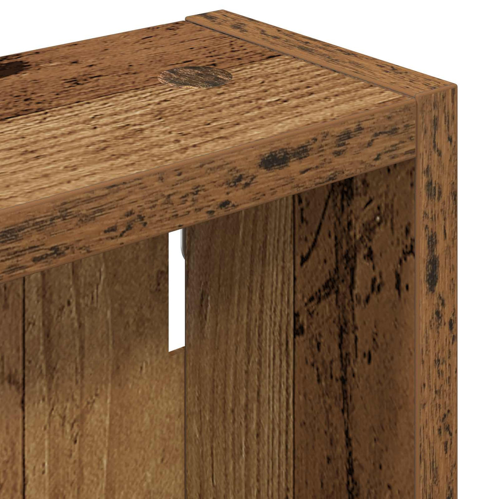vidaXL Szafka ścienna łazienkowa z półką Stare drewno 20 x 10 x 50 cm