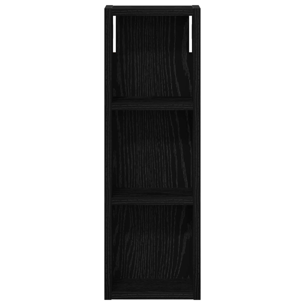 vidaXL Szafka ścienna łazienkowa z półką Czarny Dąb 20 x 10 x 60,5 cm
