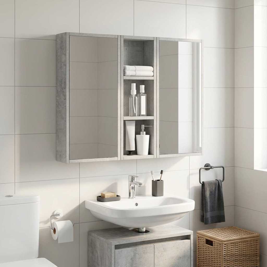 vidaXL Szafka ścienna łazienkowa Betonowy Szary 20 x 10 x 60,5 cm