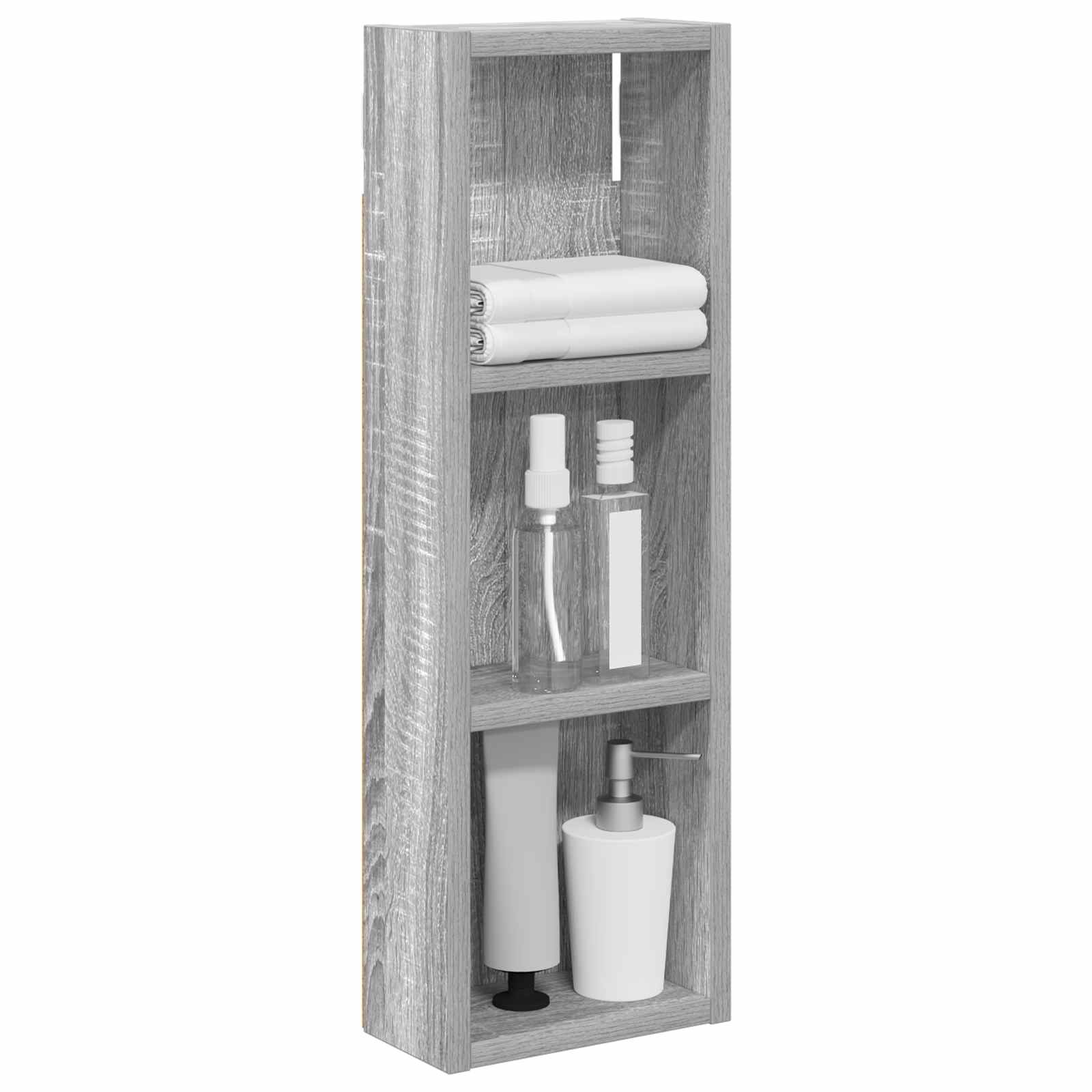 vidaXL Szafka ścienna łazienkowa Szary Sonoma 20 x 10 x 60,5 cm