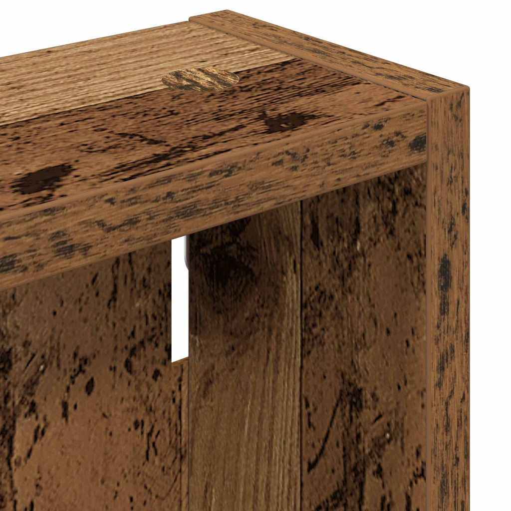 vidaXL Szafka ścienna łazienkowa Stare drewno 20 x 10 x 60,5 cm
