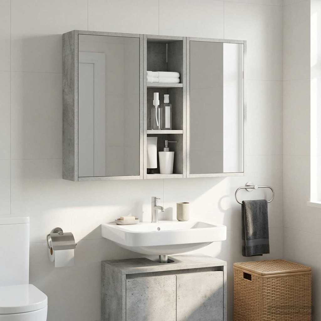 vidaXL Szafka ścienna łazienkowa Betonowy Szary 20 x 16 x 62,5 cm