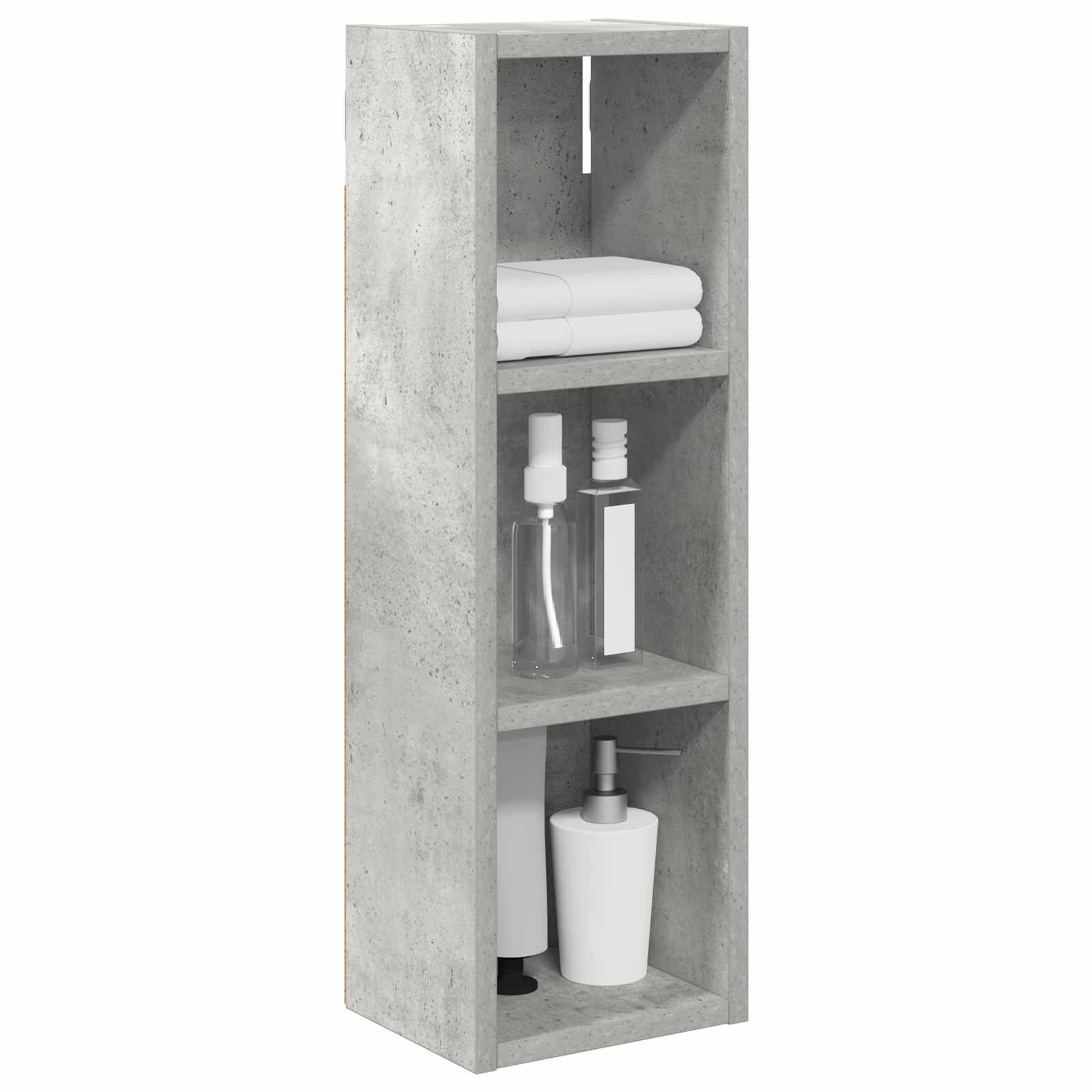 vidaXL Szafka ścienna łazienkowa Betonowy Szary 20 x 16 x 62,5 cm
