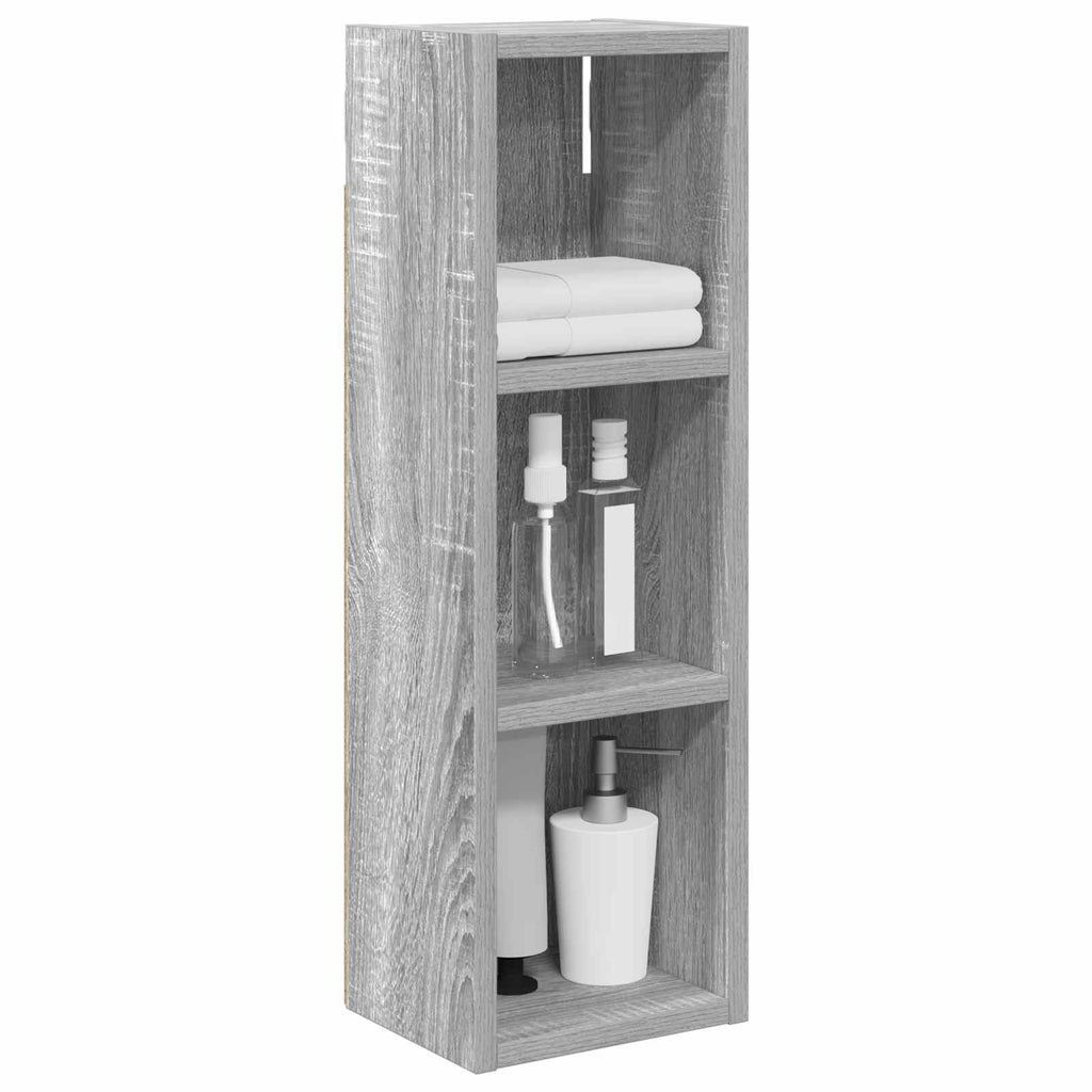 vidaXL Szafka ścienna łazienkowa Szary Sonoma 20 x 16 x 62,5 cm