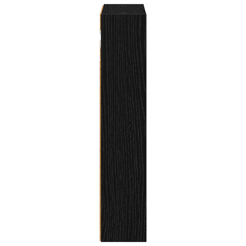 vidaXL Szafka ścienna łazienkowa z półką Czarny Dąb 30 x 10 x 50 cm