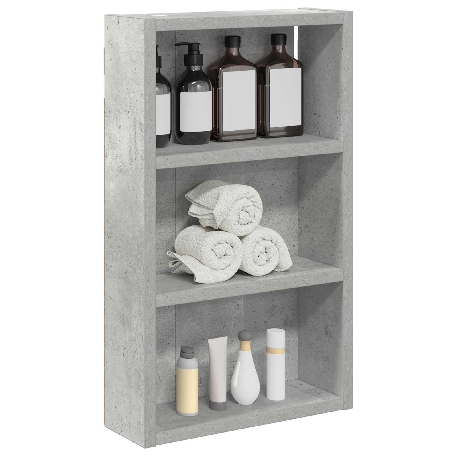 vidaXL Szafka ścienna łazienkowa Betonowy Szary 30 x 10 x 50 cm