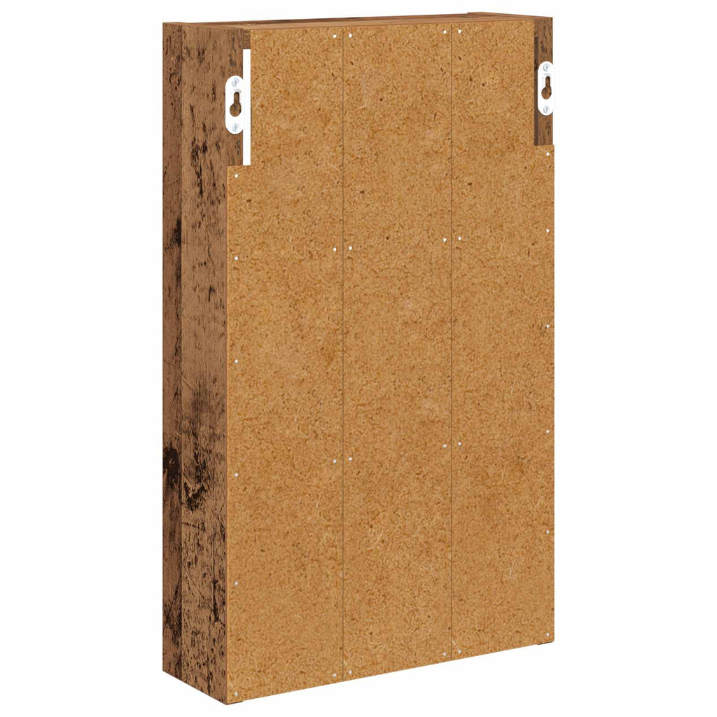 vidaXL Szafka ścienna łazienkowa z półką Stare drewno 30 x 10 x 50 cm