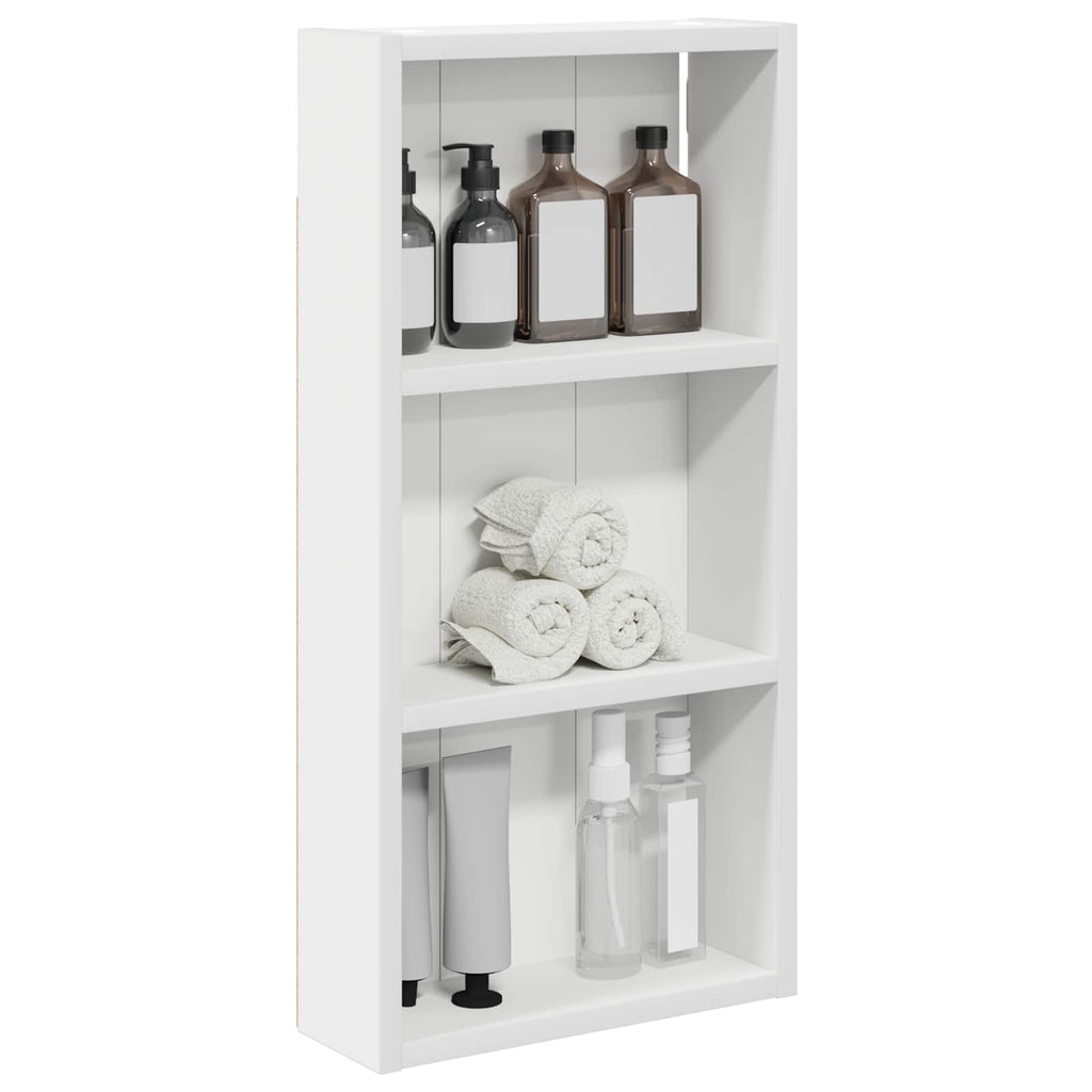 vidaXL Szafka ścienna łazienkowa z półką Biały 30 x 10 x 60,5 cm