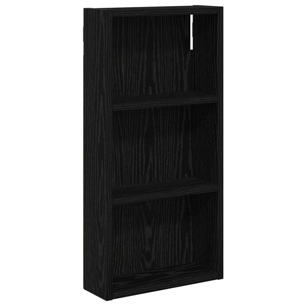 vidaXL Szafka ścienna łazienkowa z półką Czarny Dąb 30 x 10 x 60,5 cm