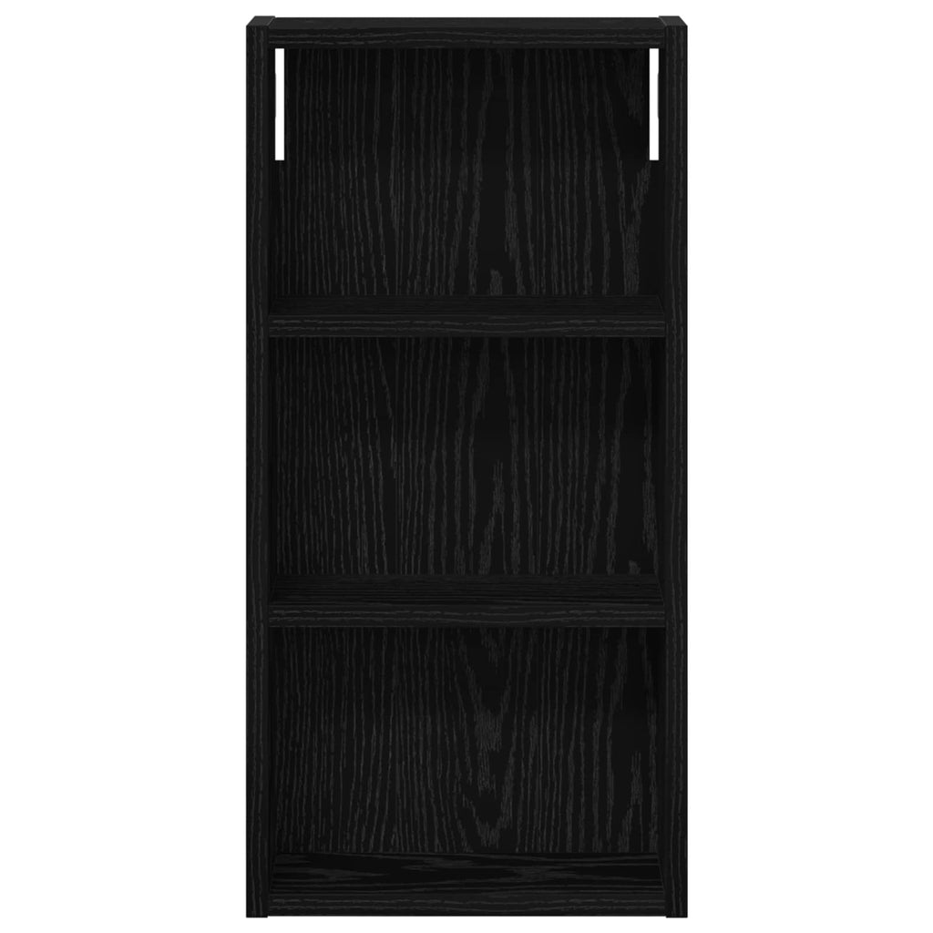vidaXL Szafka ścienna łazienkowa z półką Czarny Dąb 30 x 10 x 60,5 cm