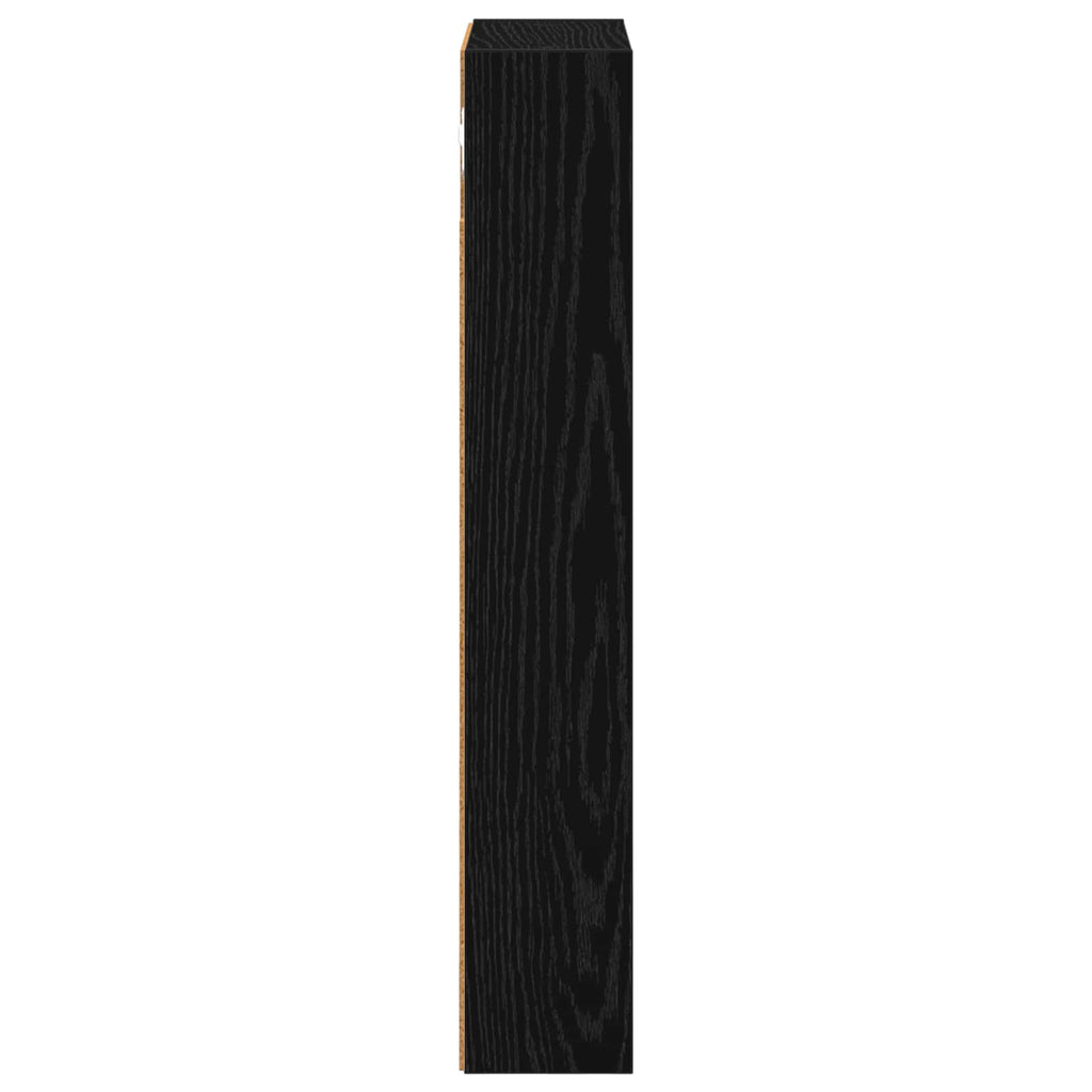 vidaXL Szafka ścienna łazienkowa z półką Czarny Dąb 30 x 10 x 60,5 cm