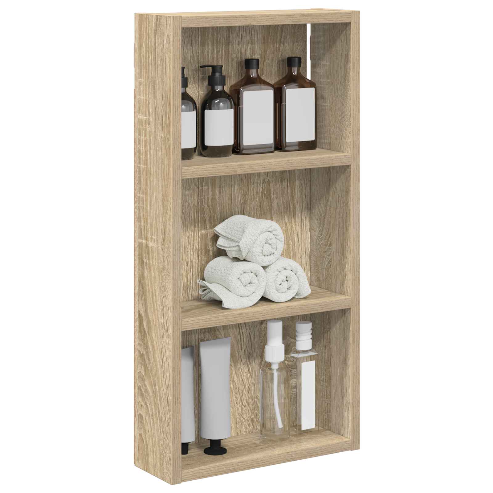 vidaXL Szafka ścienna łazienkowa z półką Dąb Sonoma 30 x 10 x 60,5 cm