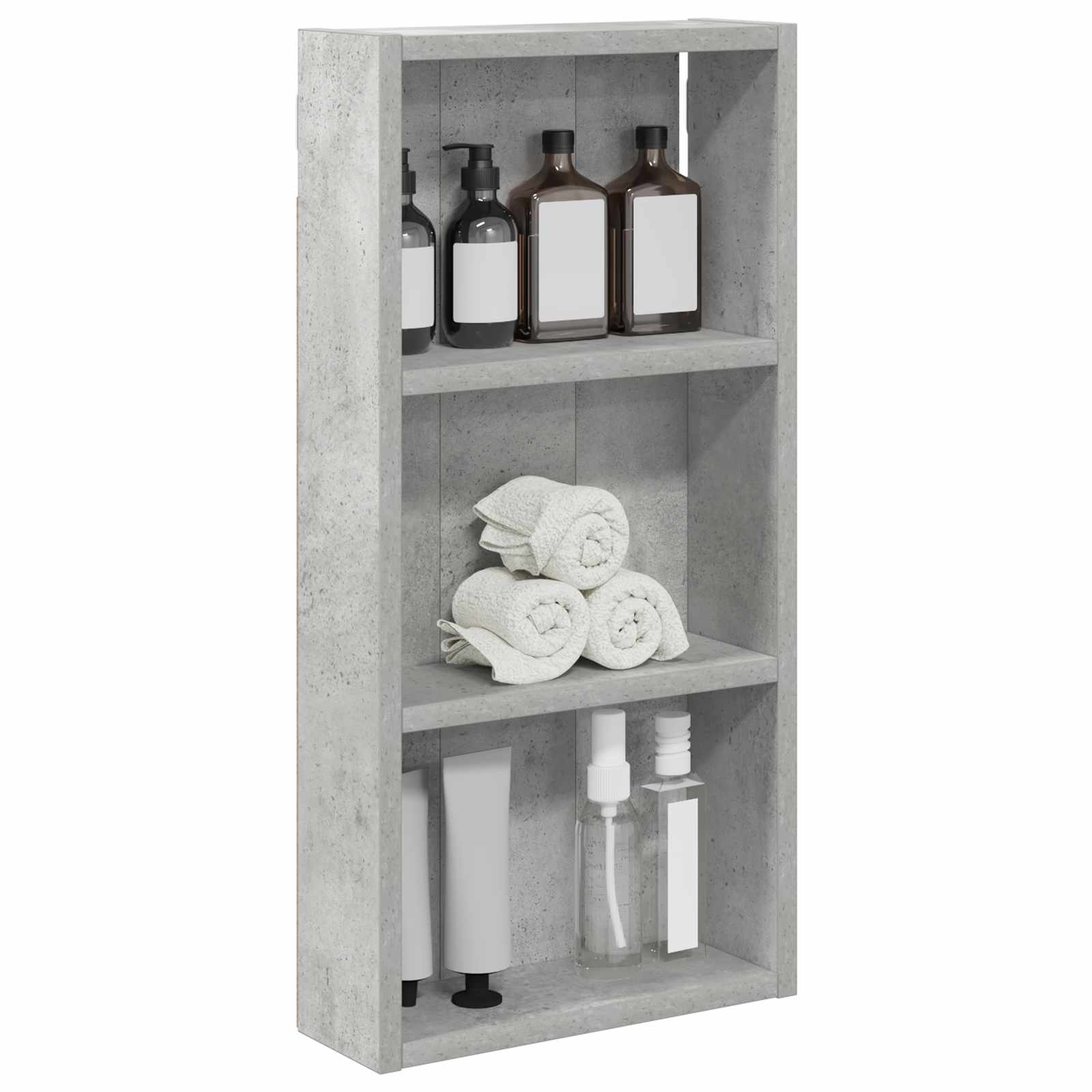 vidaXL Szafka ścienna łazienkowa Betonowy Szary 30 x 10 x 60,5 cm