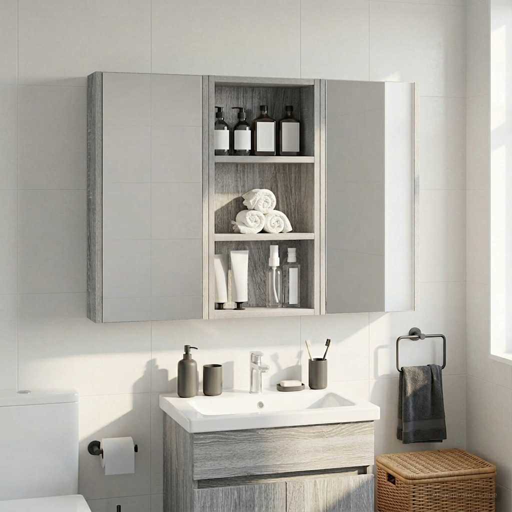 vidaXL Szafka ścienna łazienkowa Szary Sonoma 30 x 10 x 60,5 cm