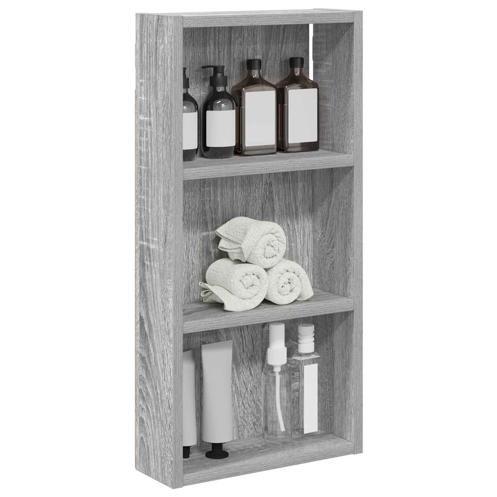 vidaXL Szafka ścienna łazienkowa Szary Sonoma 30 x 10 x 60,5 cm