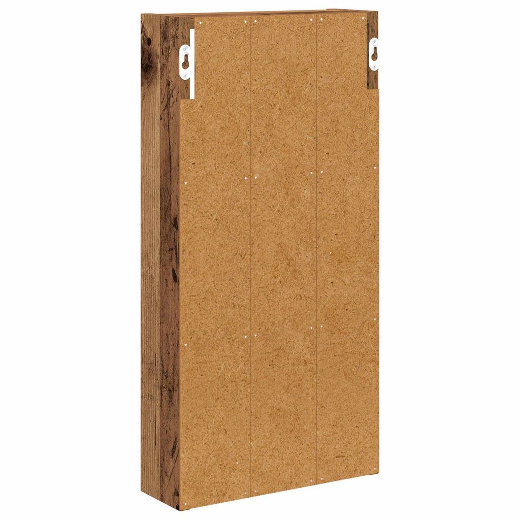 vidaXL Szafka ścienna łazienkowa Stare drewno 30 x 10 x 60,5 cm