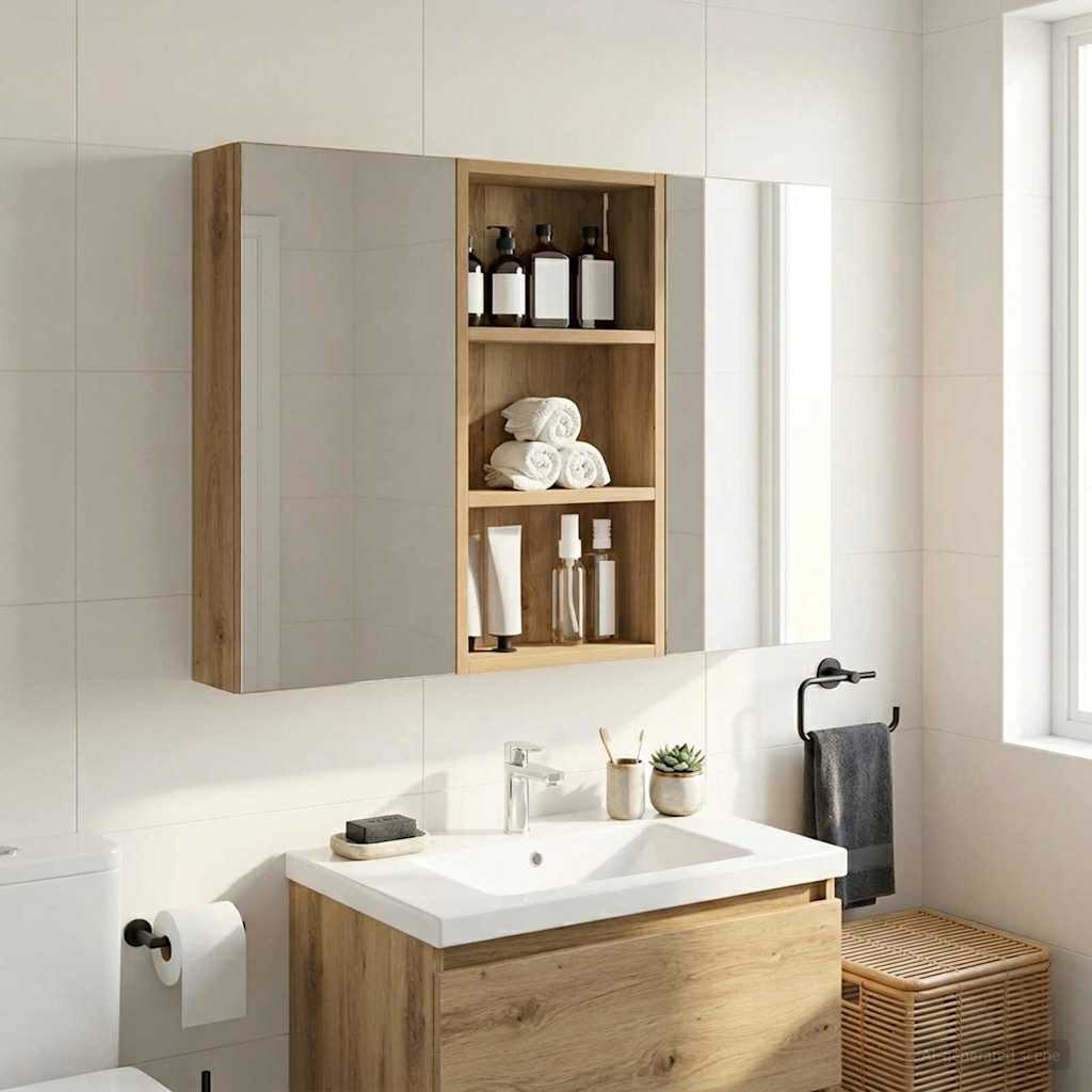 vidaXL Szafka ścienna łazienkowa Dąb rzemieślniczy 30 x 10 x 60,5 cm