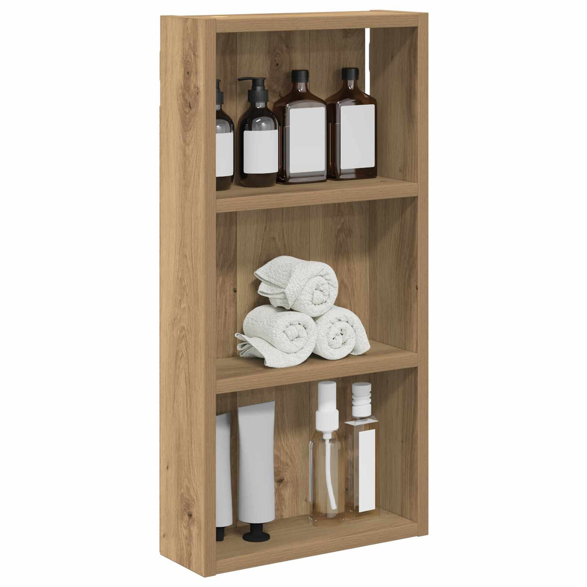 vidaXL Szafka ścienna łazienkowa Dąb artisan 30 x 10 x 60,5 cm