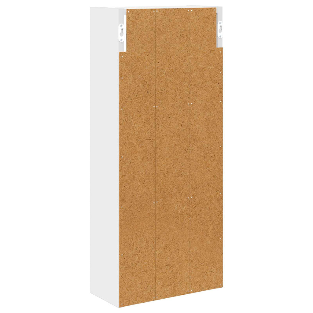 vidaXL Szafka ścienna łazienkowa z półką Biały 30 x 14 x 70 cm
