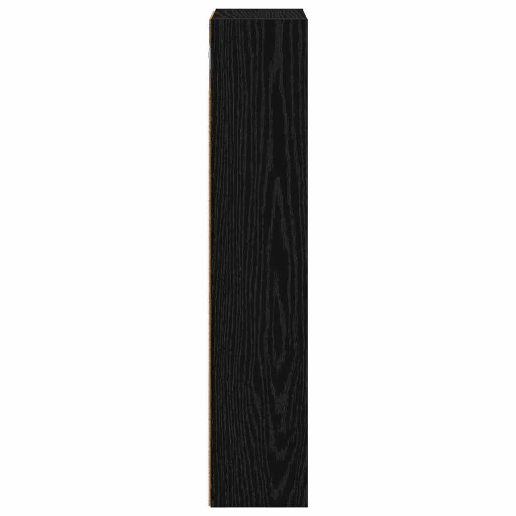 vidaXL Szafka ścienna łazienkowa z półką Czarny Dąb 30 x 14 x 70 cm