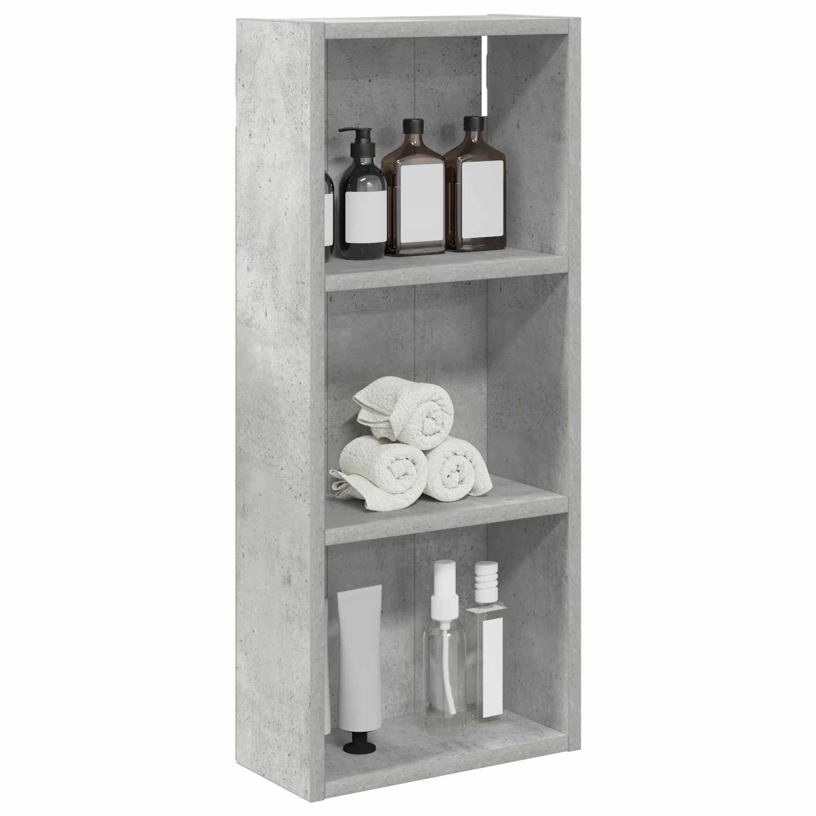vidaXL Szafka ścienna łazienkowa Betonowy Szary 30 x 14 x 70 cm