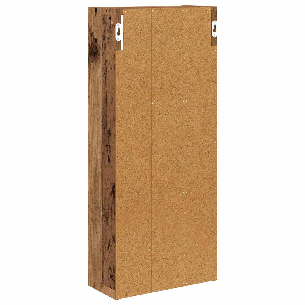 vidaXL Szafka ścienna łazienkowa z półką Stare drewno 30 x 14 x 70 cm