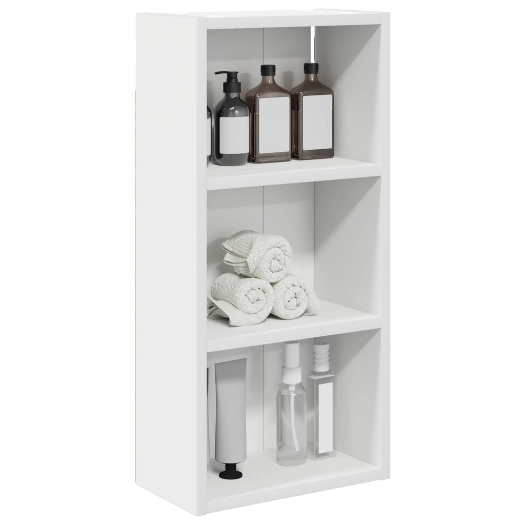 vidaXL Szafka ścienna łazienkowa z półką Biały 30 x 16 x 62,5 cm