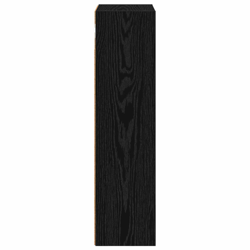 vidaXL Szafka ścienna łazienkowa z półką Czarny Dąb 30 x 16 x 62,5 cm