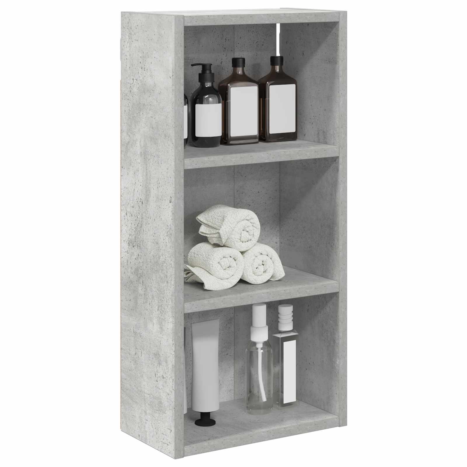 vidaXL Szafka ścienna łazienkowa Betonowy Szary 30 x 16 x 62,5 cm